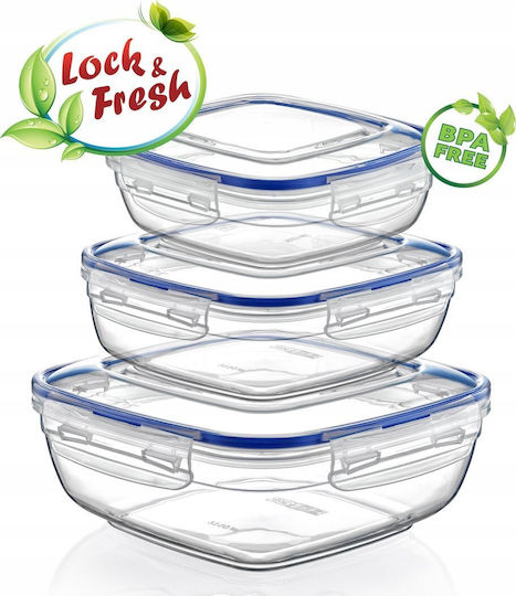 Katex Set of Transparent Silicone Lunch Boxes 3 Pieces