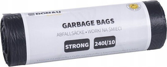 Donau Reinforced Trash Bags Capacity 240lt 140x90cm 10pcs Black