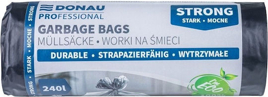 Donau Reinforced Trash Bags Capacity 240lt 140x105cm 10 Pieces Black