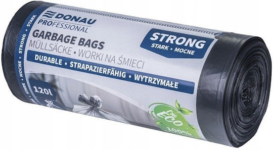 Donau Reinforced Trash Bags Capacity 120lt 110x90cm 25pcs Black