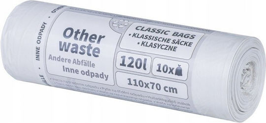 Donau Reinforced Trash Bags Capacity 120lt 110x70cm 10pcs White