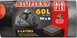 Alufix Sacuri de Gunoi Rezistente Capacitate 60lt cu Bandă de Dantelă 10 Buc Gri Alufix Sacuri de Gunoi Rezistente Capacitate 60lt cu Bandă de Dantelă 10 Buc Gri
