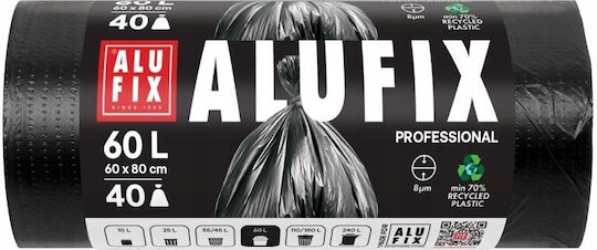 Alufix Sacuri de Gunoi Rezistente Capacitate 60lt 80x60cm 40buc Negre