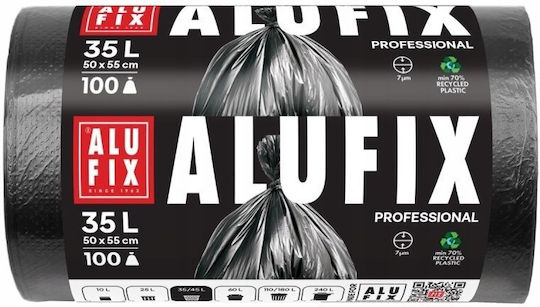 Alufix Müllsäcke Kapazität 35lt 55x50cm 100 Stück Schwarz