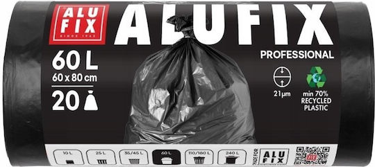 Alufix Торби за смет Капацитет 60 л 80x60 см 20 бр Черни