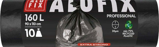 Alufix Sacuri de gunoi Capacitate 160lt 110x90cm 10buc Negru