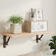 vidaXL Heavy-Duty Shelf Brackets Made of Stainless Steel in Bronze Colour 140x140mm 2 Pieces 42038850
