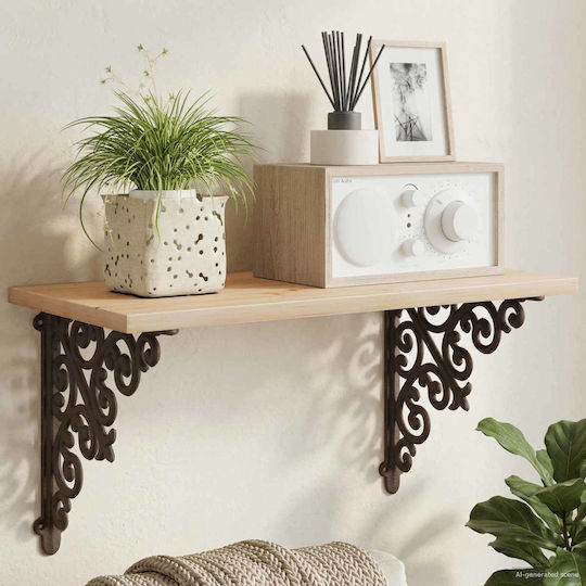 vidaXL Heavy-Duty Shelf Brackets Made of Stainless Steel in Black Colour 240x240mm 12 Pieces 42038824