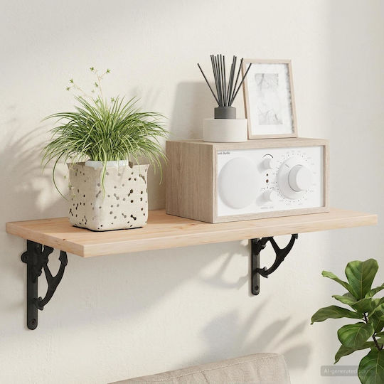 vidaXL Heavy-Duty Shelf Brackets Made of Stainless Steel in Black Colour 210x210mm 12 Pieces 42038914