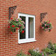 vidaXL Heavy-Duty Shelf Brackets Made of Stainless Steel in Black Colour 140x140mm 12 Pieces 42038818