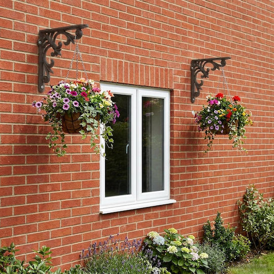 vidaXL Heavy-Duty Shelf Brackets Made of Stainless Steel in Bronze Colour 100x100mm 2 Pieces 42038826