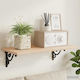 vidaXL Heavy-Duty Shelf Brackets Made of Stainless Steel in Black Colour 235x280mm 12 Pieces 42038878