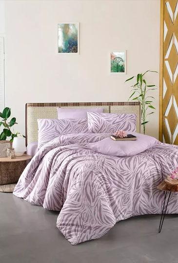 Mc Decor Подредба Плик За Завивка 160x240см Единичен с Калъфка MCL.KPPM.ZEBRA Лилав