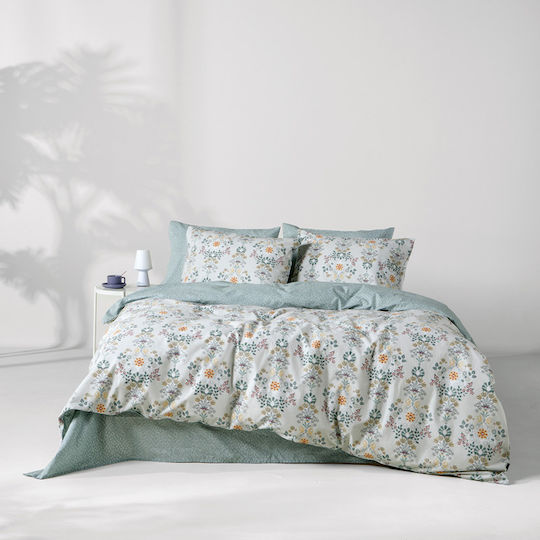 Kentia Подредба Плик за завивка 100% памук 225x245cm Уплътнена с 2 Калъфки за възглавници Marita Marita