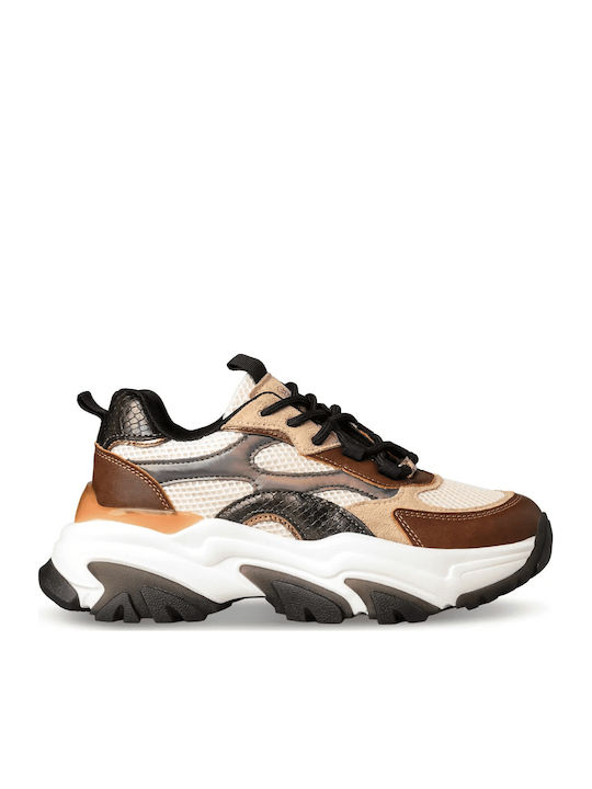 Envie Shoes Damen Chunky Sneakers Braun