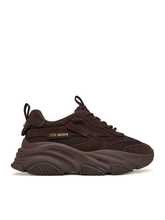 Possession-e Women's Chunky Sneakers Chocolate Brn