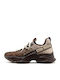 Mistica Rhinestones Women's Chunky Sneakers Ecru Brown