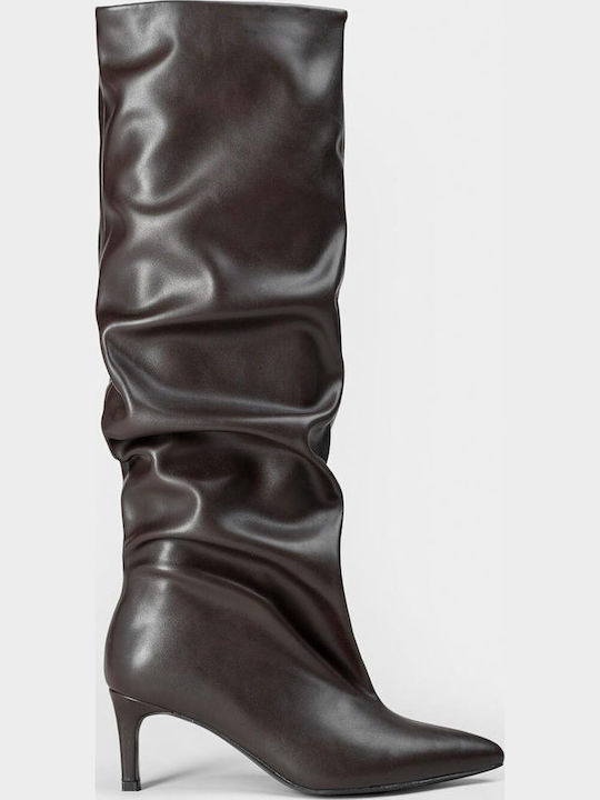 Damenstiefel mit Mittelhohem Absatz Braun