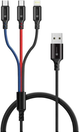 Pro-Ject Audio Магнитен / LED USB към Lightning / Type-C / micro USB кабел 3A Черен 2m