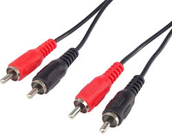 PremiumCord Кабел 2x RCA мъжки - 2x RCA мъжки 3 м