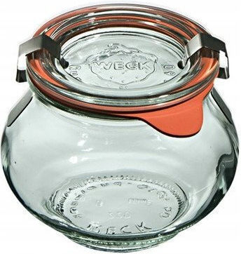 Weck Set of 12 Coffee Jars with Lid Glass Transparent 220ml 12 Pieces