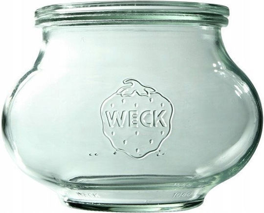 Weck Set of 4 General Use Vases with Airtight Lid Glass Transparent 1062ml 4 Pieces