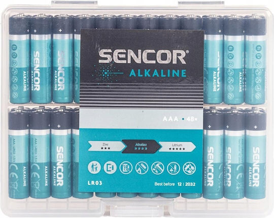 Sencor Alkaline-Batterien AAA 1.5V 48 Stück