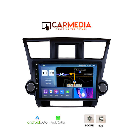 Carmedia Sistem Audio Auto Pentru Toyota Muntean 2008-2014 Bluetooth USB Wi-Fi GPS Apple CarPlay Android Auto Cu Ecran Tactil 10"