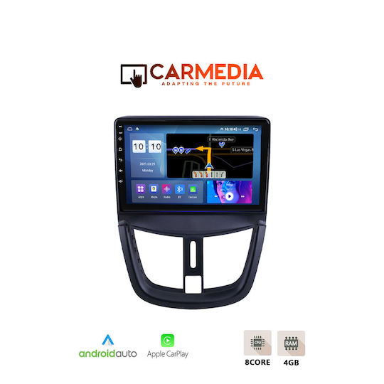 Carmedia Car Audio System for Peugeot 207 2007-2016 (Bluetooth/USB/WiFi/GPS/Android Auto) with 9" Touch Screen