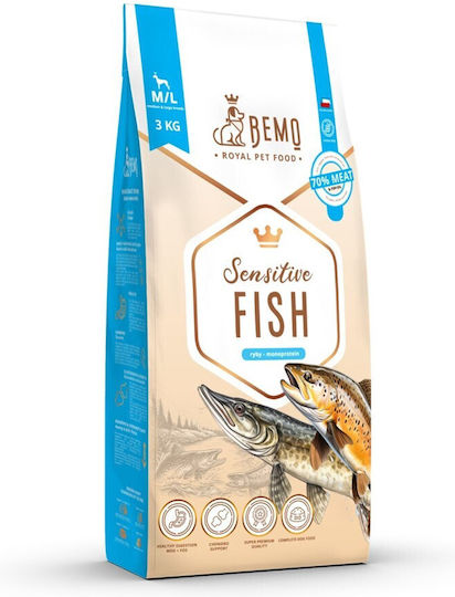 Dog Food 3kg Dry Dog Food for Medium & Large Breeds with Fish