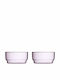 STM Salatschüssel Glas Rosa 12x12cm 2 Stück