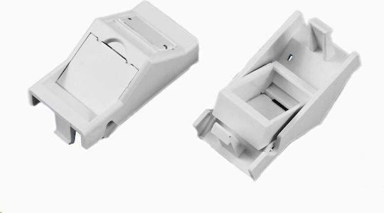 Lexi-net Празен Модул 1x Rj45 22,5x45 Mm Защита от Прах Ъглова