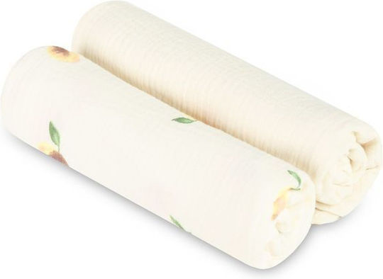 Sensillo Muslin Orange Swaddle Blankets 60x75cm 2 Pieces