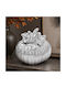 Decorative Ceramic Pumpkin Φ12x10 In Silver Keskor 68280-2