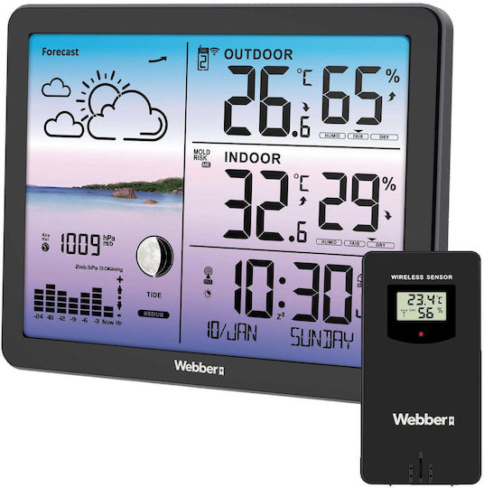 Webber Kabelloser Digital Wetterstation Tischplatte