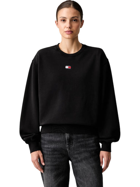 Tommy Hilfiger Badge Long Women's Sweatshirt Black