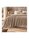 My Home Luxury Κουβέρτα Fleece Υπέρδιπλη 220x240εκ. Καφέ