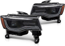 Front Lights Set Jeep Grand Cherokee 14-21 Wk2 Drl Led Tube Black Manual Jeep Eagle Eyes Front Lights Set Jeep Grand Cherokee 14-21 Wk2 Drl Led Tube Black Manual Jeep Eagle Eyes