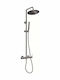 Ferro Shower Column with Bathtub Mixer Silver