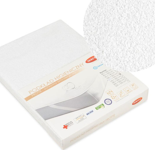 Matex Protective Single Waterproof Mattress Cover with Elastic Straps White 100x200cm