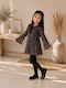 Girls Dress with Black-Pink Sequins G513