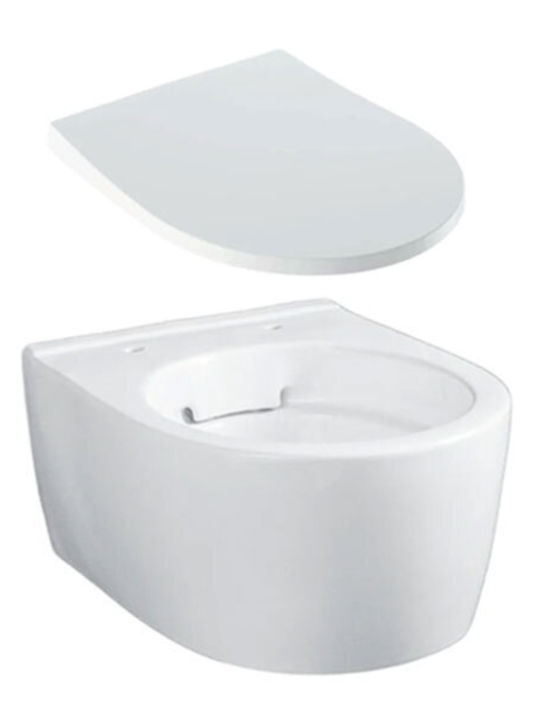Geberit Short Λεκάνη Κρεμαστή με Κάλυμμα Soft Close Λευκή 4005176887550 Geberit Short Λεκάνη Κρεμαστή με Κάλυμμα Soft Close Λευκή 4005176887550