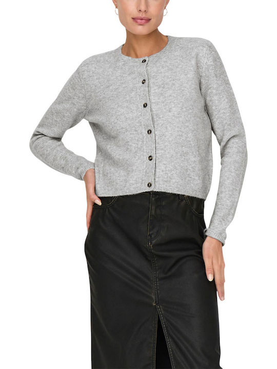 Jdy Women's Knitted Cardigan Light Grey Melange