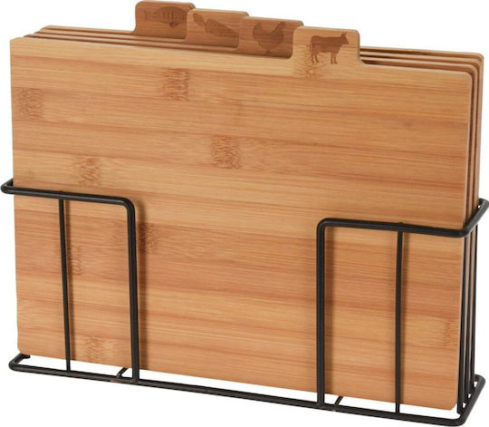 Excellent Houseware Set Tocătoare De Bucătărie Din Lemn Negru 28x20cm 4 Bucăți