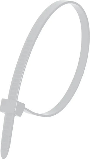 Dedra Πλαστικά Δεματικά Καλωδίων 200mmx4.8mm σε Λευκό χρώμα (25τμχ)