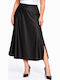Leather Maxi Skirt Black WH-17657-27SK-Black