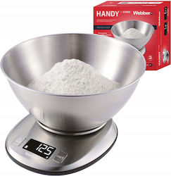 Webber Digitale Küchenwaage mit Eimer bis 5kg Inox Webber Digitale Küchenwaage mit Eimer bis 5kg Inox
