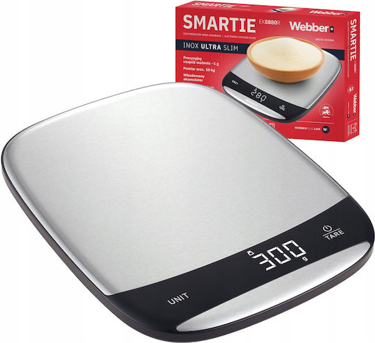 Webber Digitale Küchenwaage mit Eimer bis 10kg Inox