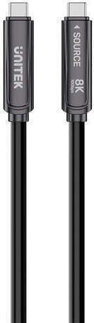 Unitek Cablu Video USB-C Masculin - USB-C 60W PD Negru 5m