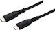 C-TECH USB 4 Видео Кабел USB-C мъжки - USB-C 100W PD Черен 0.5m CB-USB4-05B
